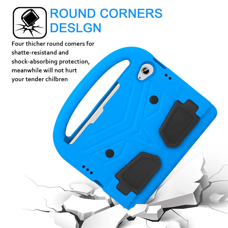 Sparrow iPad Case Kids Safe Shockproof Handle Stand Cover For Mini6-Blue
