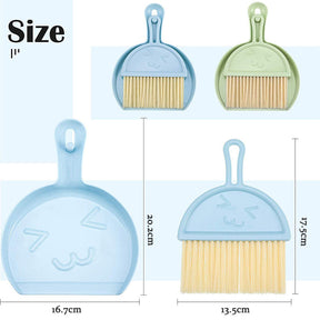 2 Sets Mini Dustpan and Brush for Small Animal Waste-A