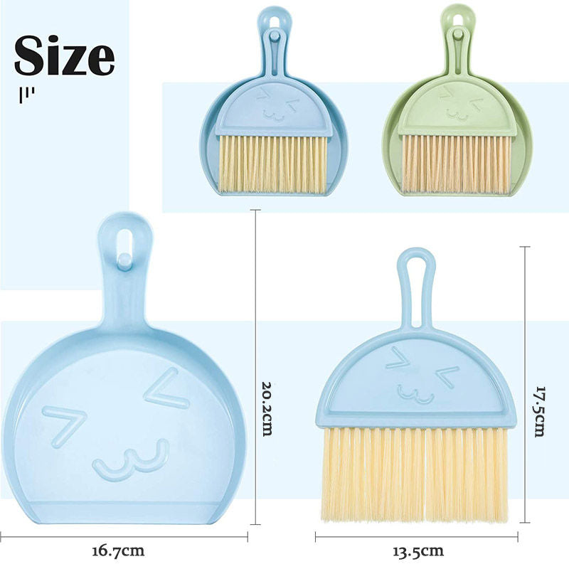 2 Sets Mini Dustpan and Brush for Small Animal Waste-A