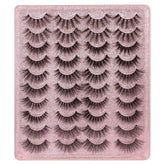 20 Pairs False Eyelashes Faux Mink Lashes Natural Look 5 Styles Mixed
