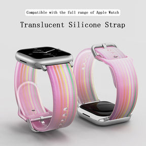 Jelly Silicone Sports iWatch Band for Apple Watch Series 8/7/6/5/4/3/2/1/SE-06