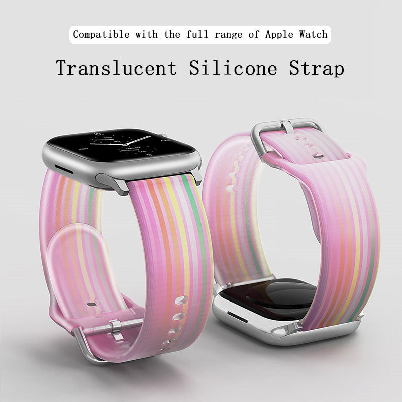 Jelly Silicone Sports iWatch Band for Apple Watch Series 8/7/6/5/4/3/2/1/SE-06