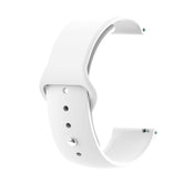 Silicone Watch Band Pure Color Reverse Buckle WristBand For Samsung Galaxy Watch 42/46mm Gear S3 Frontier/Classic(White)