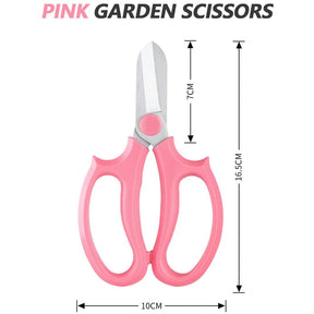 Floral Scissors Premium Steel Garden Plant Trimming Tools for Gardening Flower Arrangement -Pink