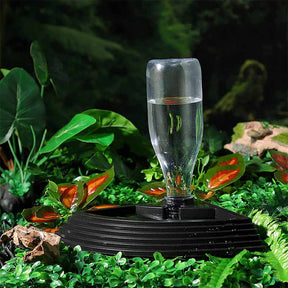 Reptile Water Bowl Automatic Reptile Water Fountain for Lizards Snake-Black