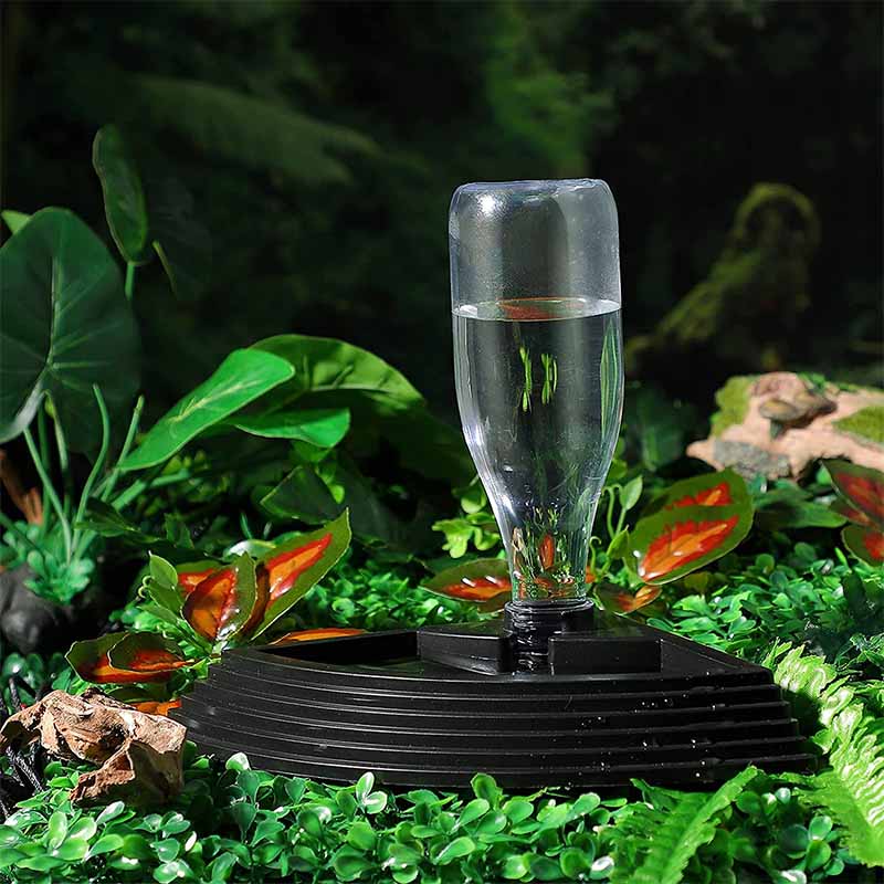 Reptile Water Bowl Automatic Reptile Water Fountain for Lizards Snake-Gray