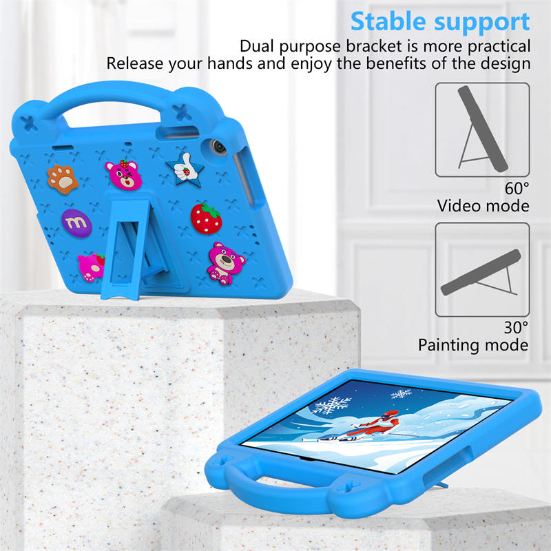 Strawberry Tablet Case with Handle Stand Full Protection Cover for Huawei MatePad T10s 10.1/ T10 9.7 Inch-SkyBlue