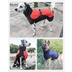 Reflective Waterproof Windproof Dog Coat Cold Weather Warm Jacket-Red