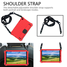Hive SamSung Tab A 10.1 T510/T515(2019) Tablet Case Durable Stand Cover With Shoulder Strap-RedBlack