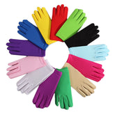 13 Pairs Women Short Satin Gloves Wrist Length Gloves Gown Gloves Opera Gloves