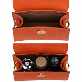 Small Square Bag Women Simple Mini Messenger Bag-Orange