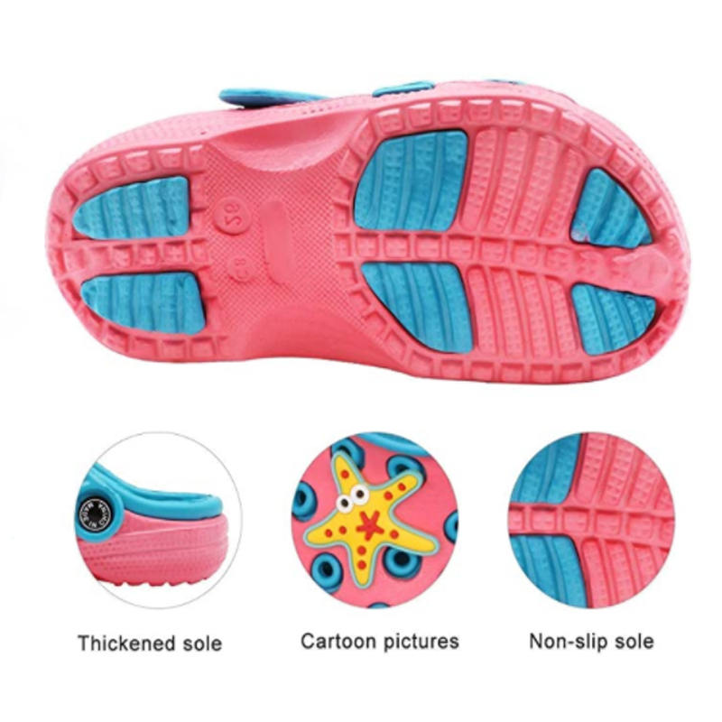 Kids Cute Garden Shoes Cartoon Sandals Children Beach Slipper-WatermelonRed