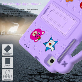 Strawberry Tablet Case with Holder for HUAWEI M3/Samsung Galaxy Tab A7 Lite(2021)/A8 (2019)-LightPurple