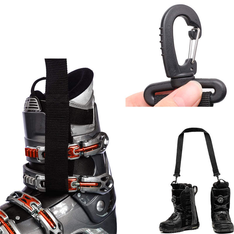 Ski and Snowboard Boot Carrier Strap for Ice Skates Rollerblades-Black