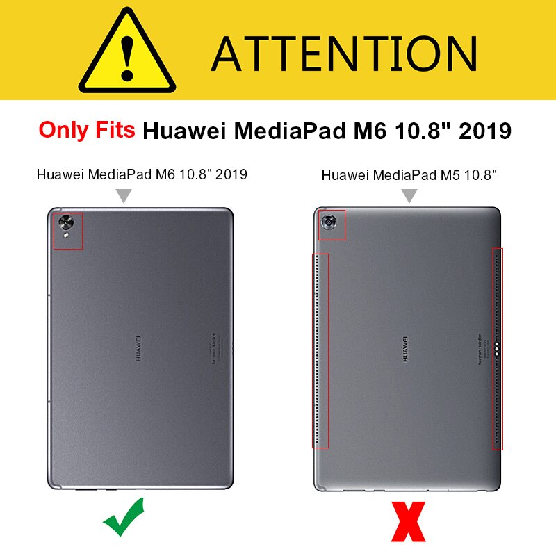 OnePiece Tablet Case Bulit-in Kickstand/Hand+Neck Strap For HuaWei MediaPad M6 10.8 2019/Matepad 10.8-Blue