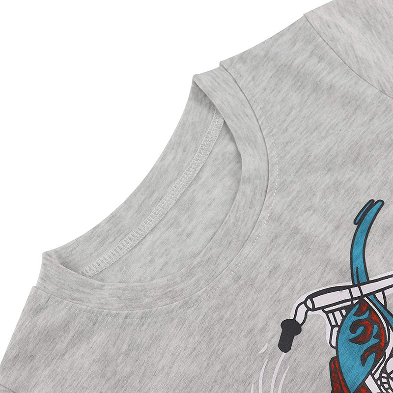 Little Boys Summer Pajamas 2 Pieces Cotton Toddler Sleepwear for Boys Size 2-7T-Motorcycle