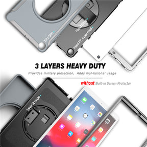 Spider Man 3-Layer Heavy Duty Tablet Case For Samsung Tab A 10.1 inch 2019 T510/T515-Gray