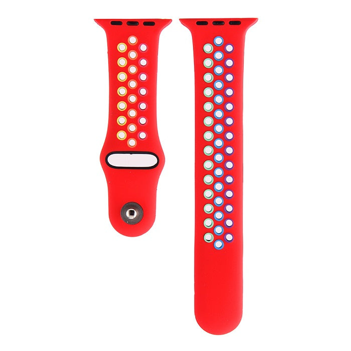 Rainbow Nike Watch Strap For Apple iWatch Series-Red