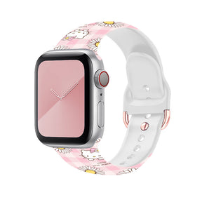 Silicone Printed Watch Band HelloKitty for iWatch Series SE/6/5/4/3/2/1