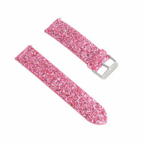 Glitter Leather Bands For Samsung S3/Galaxy Watch 46mm(Pink)