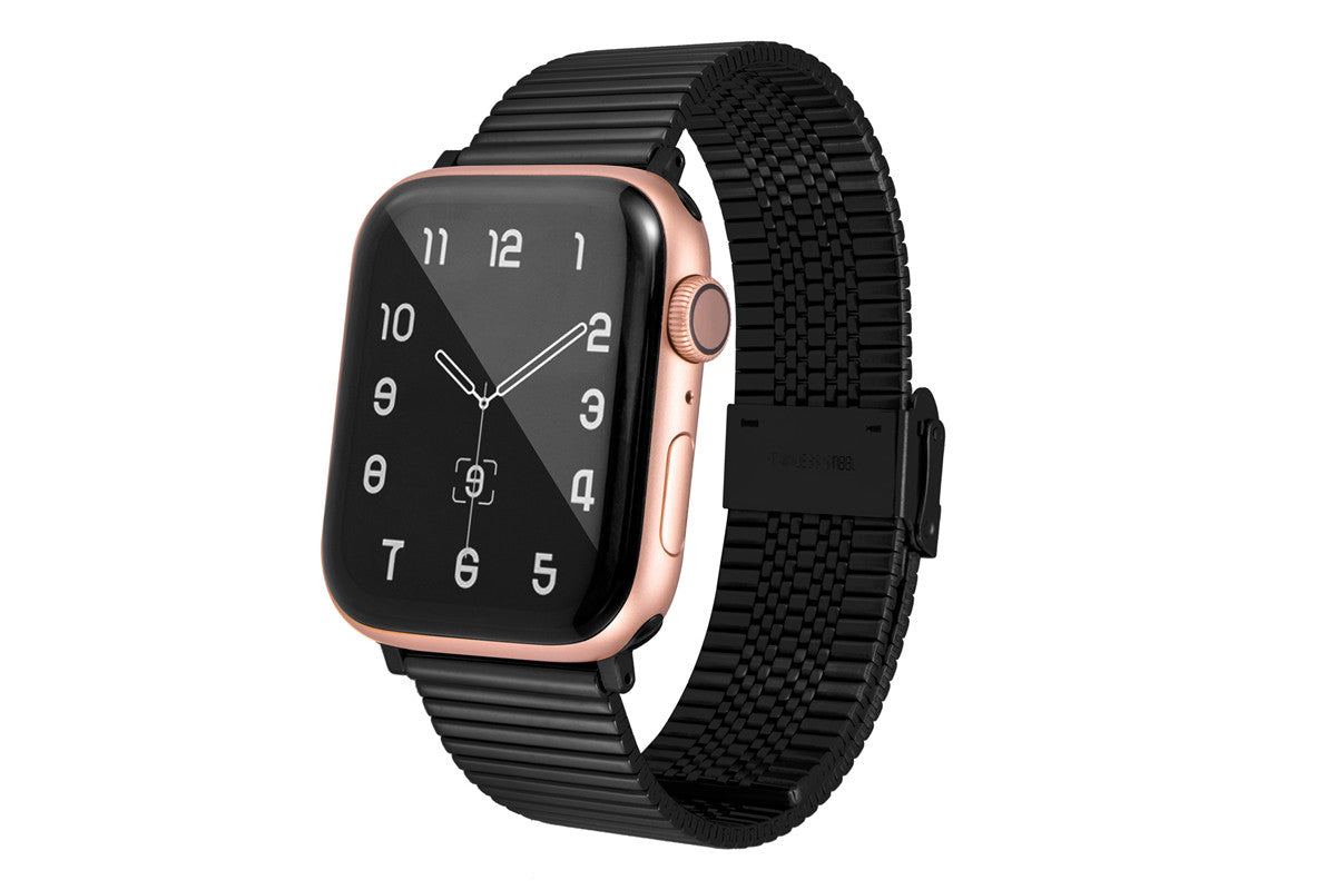 DZ Stainless Steel Metal Watch strap For Apple iWatch (Black)