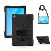 OnePiece Tablet Case Anti-fall Protective Cover Bulit-in Kickstand/Hand+Neck Strap For Huawei MatePad Pro 5G 10.8inch 2020-Black