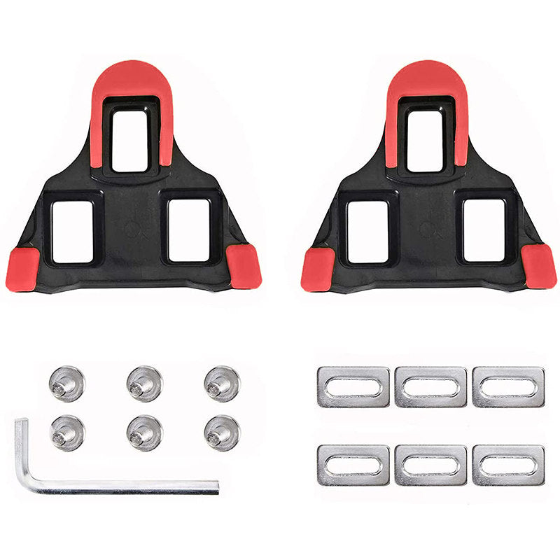 Bike Cleats for Shimano SPD SL Road Bike Pedals Shoes 6 Degree Floating-Red