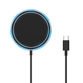 LED Magsafe Magnetic 15W Wireless Charger for Apple 12 Series-Black