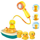 Electric Bathtub Fountain Toy with 3 Different Spraying Duck and 1 Duck Shower Head