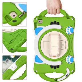 CatA iPad Silicone Case For iPad Mini 5 4 3 2 1 Built-in Handle Stand With a Strap-Green