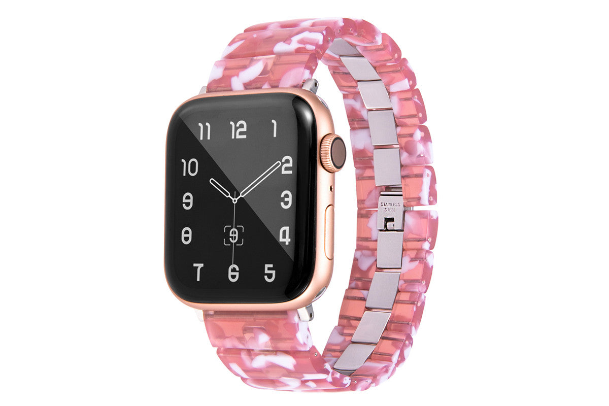 Stainless Steel & Resin Quick Release Strap Wristband for Apple iwatch - Color 01