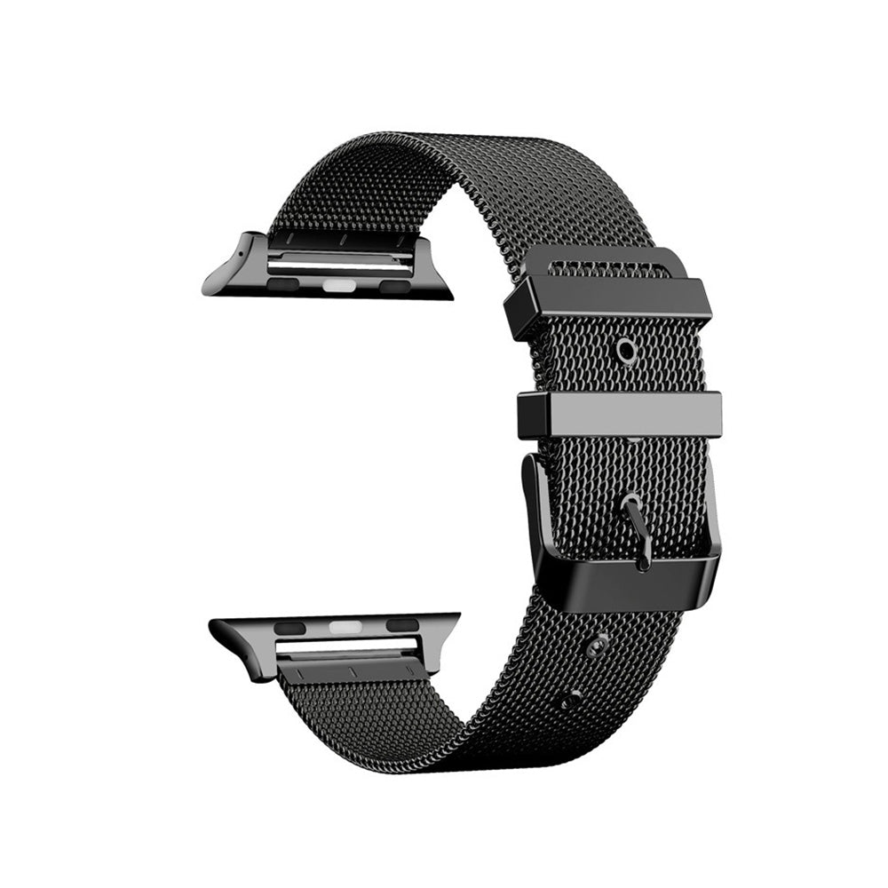 Buckle Metal Mesh Watch Watch Band For Apple Watch SE/6/5/4/3/2/1(Black)