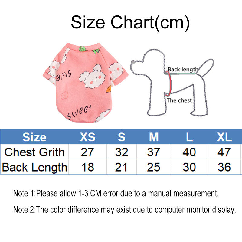 Pet Clothes for Cats and Dogs Cute Cartoon Clothing Two-legged Style-C