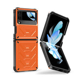 6.7inch Armored Full-Body Rugged Protection Case for Samsung Galaxy Z Flip 4-Orange