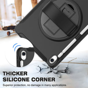 Tablet Case For iPad 10th with 360¡ã Kickstand/Hand Strap Shockproof-Black