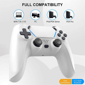 Wireless Gaming Controller with Vibration and Touch Pad for PS4 Pro Slim Steam