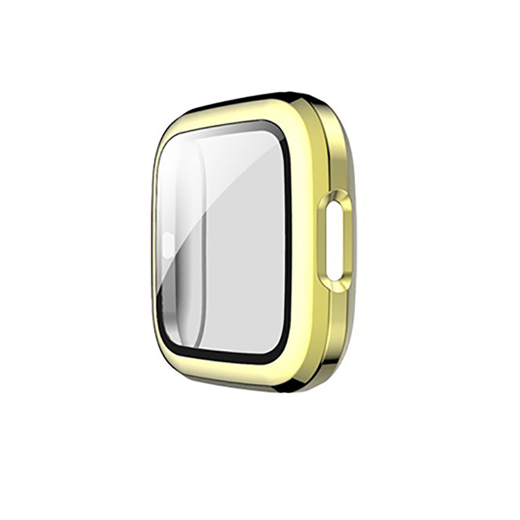 For Fitbit Versa 2 Electroplated PC Slim Full Cover Watch Case -Gold