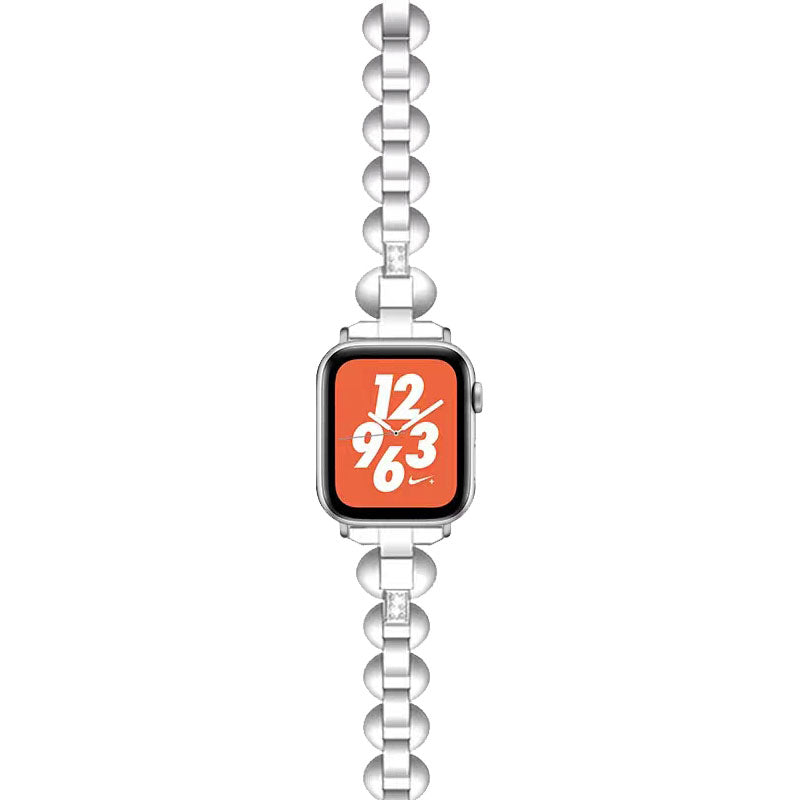 DH Stainless Steel Watch Band Adjustable Wristbands for Apple IWatch Series SE/1/2/3/4/5/6 For Women-Silver