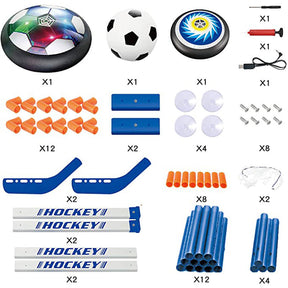 2-in-1 Hover Hockey Soccer Ball Kids Toys Set LED Light Air Soccer Sport Toys