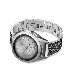 Fashion Metal Bands With Diamond For Samsung S3/Galaxy Watch 46mm(Silver)