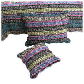 Pack of  3 Cotton Bedspreads Bohemia Coverlet Lightweight Bedcover Bedding