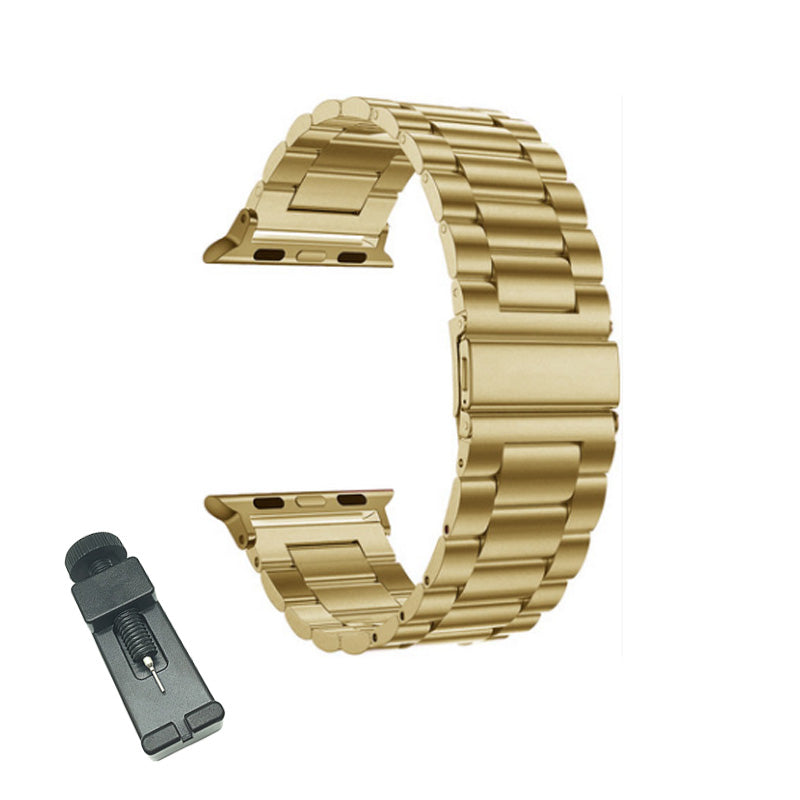 SZ Watch Band Stainless Steel Wristbands for Apple IWatch Series 1/2/3/4/5/6/SE For Women Men-Gold
