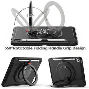 Tablet Case For iPad 10th Full Body Protection with 360¡ã Stand Portable-Black