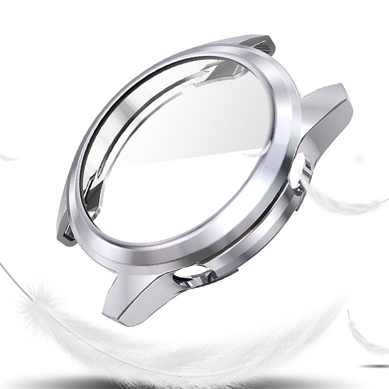 TPU Screen Protector Case For Huawei Watch GT2 42mm&46mm with HD Tempered Glass-GunColor