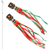 2 Pcs Nutcrackers Windsock Flags Christmas Decoration for Yard Patio