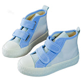 Unisex-Child Canvas Sneakers High Top Velcro Closure Boots-Blue