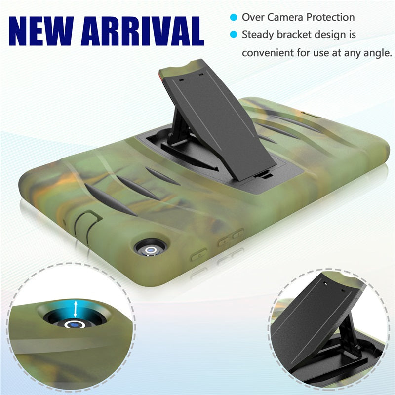 Shock Wave Kickstand Case Anti-Fall Protection For Samsung Tab A 10.1 T510/T515(2019)-Camouflage