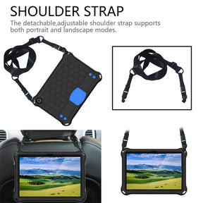 Hive Kindle Fire HD8/HD8 Plus (2020) Tablet Case Durable Stand Cover With Shoulder Strap-BlackBlue