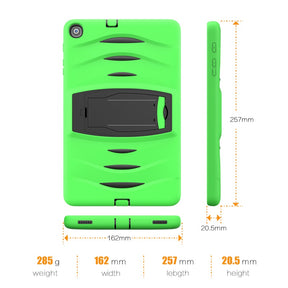 Shock Wave Kickstand Case Anti-Fall Protection For Samsung Tab A 10.1 T510/T515(2019)-Green