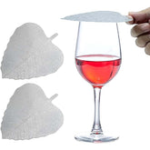 2 Pack Wine Glass Cover 304 Stainless Steel Creative Leaves Shape Cup Lid-Set3